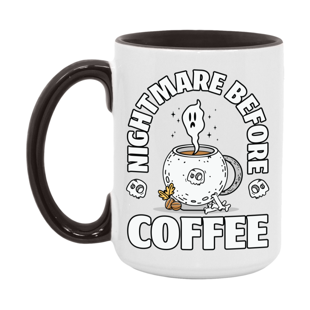 Funny Halloween Coffee Mug, White Ceramic Halloween Coffee Cup 11Oz Or 15Oz
