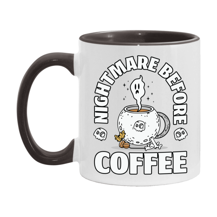 Funny Halloween Coffee Mug, White Ceramic Halloween Coffee Cup 11Oz Or 15Oz