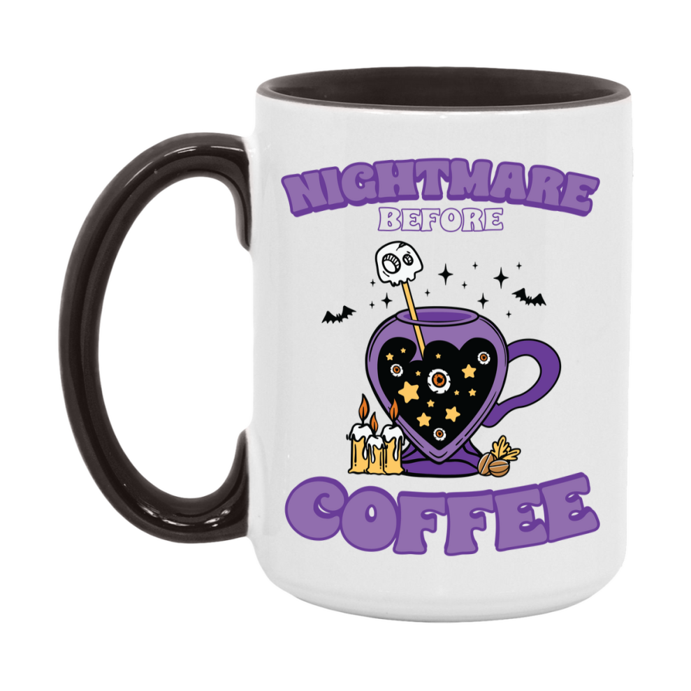 Funny Halloween Coffee Mug, White Ceramic Halloween Coffee Cup 11Oz Or 15Oz