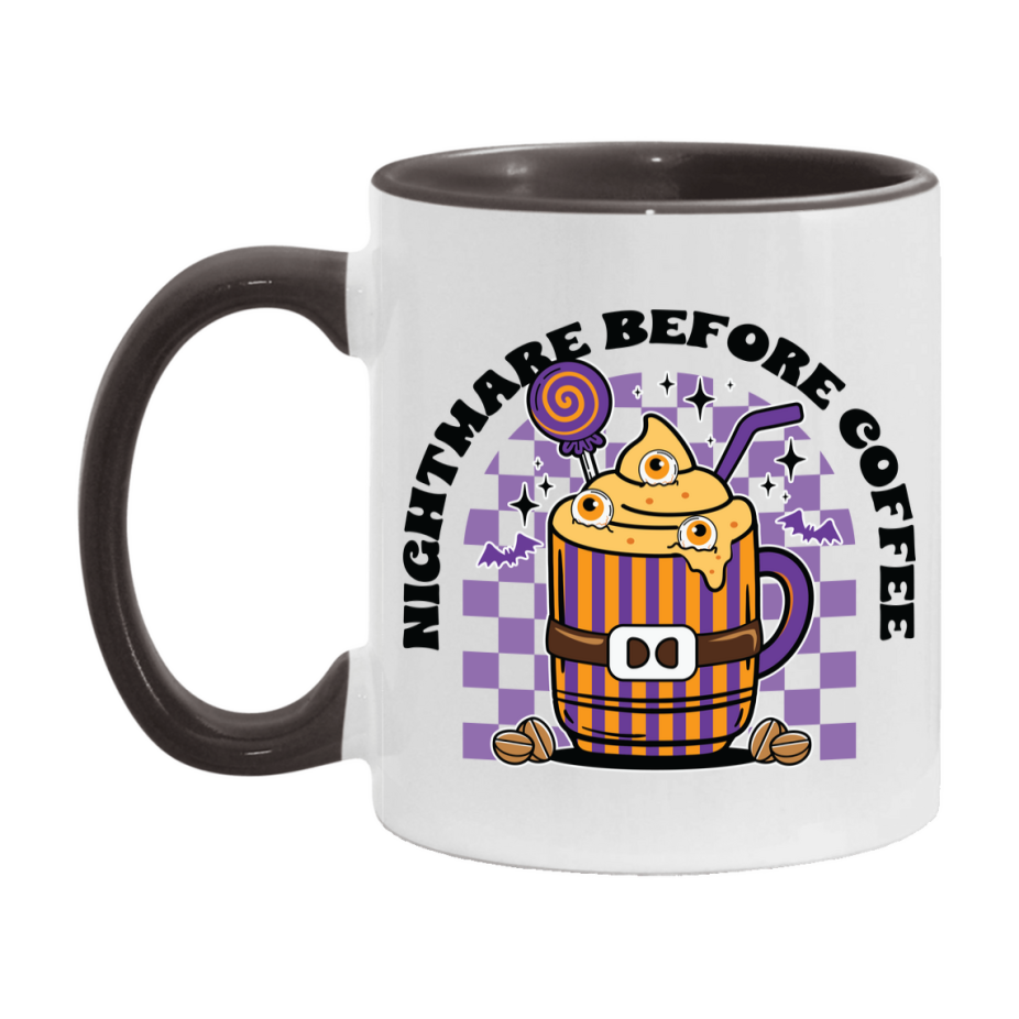 Funny Halloween Coffee Mug, White Ceramic Halloween Coffee Cup 11Oz Or 15Oz