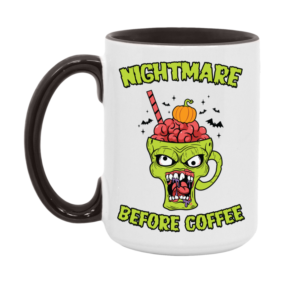 Funny Halloween Coffee Mug, White Ceramic Halloween Coffee Cup 11Oz Or 15Oz