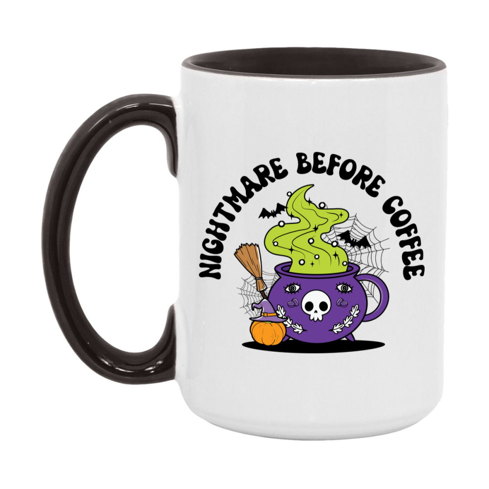 Funny Halloween Coffee Mug, White Ceramic Halloween Coffee Cup 11Oz Or 15Oz