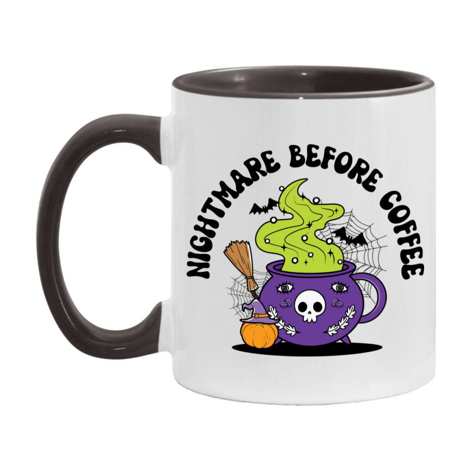 Funny Halloween Coffee Mug, White Ceramic Halloween Coffee Cup 11Oz Or 15Oz