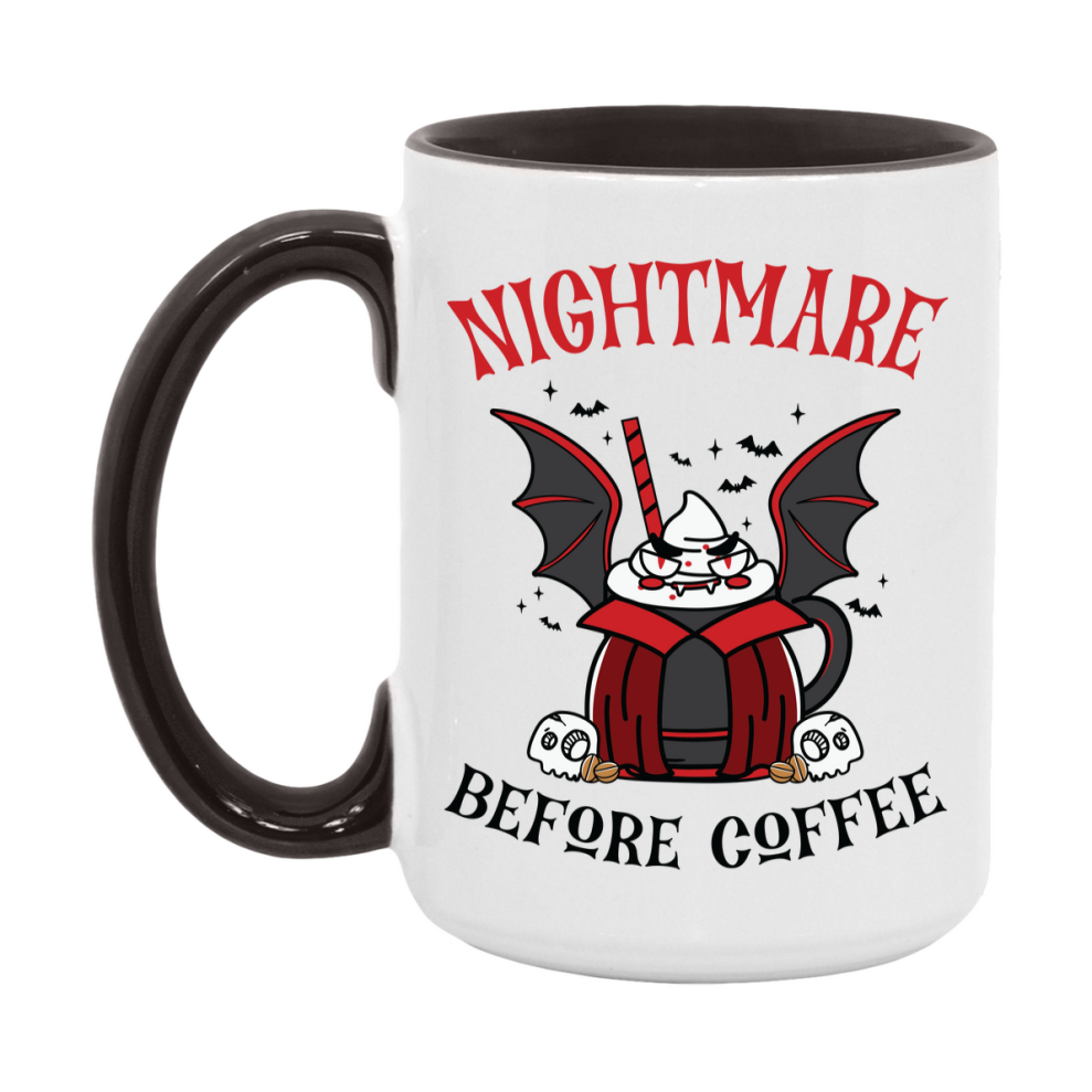 Funny Halloween Coffee Mug, White Ceramic Halloween Coffee Cup 11Oz Or 15Oz