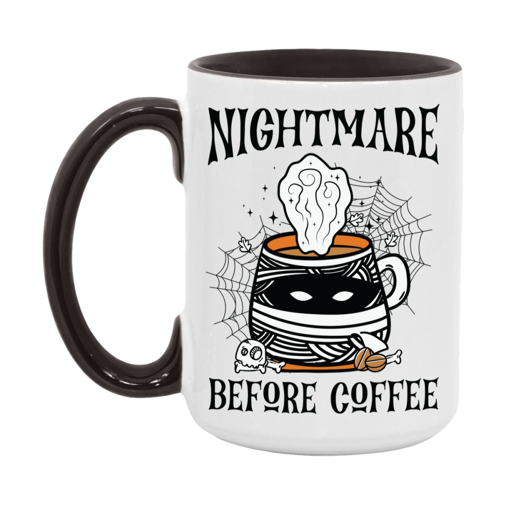 Funny Halloween Coffee Mug, White Ceramic Halloween Coffee Cup 11Oz Or 15Oz