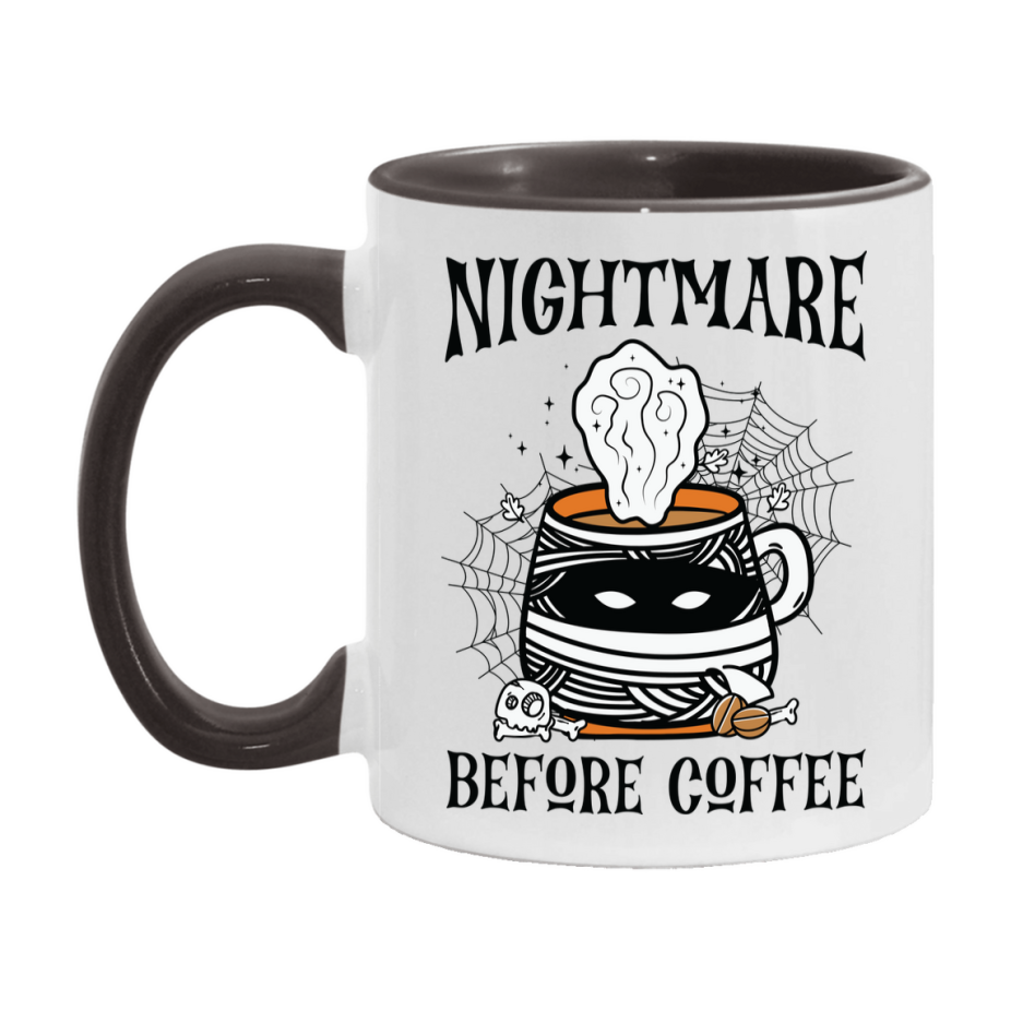 Funny Halloween Coffee Mug, White Ceramic Halloween Coffee Cup 11Oz Or 15Oz
