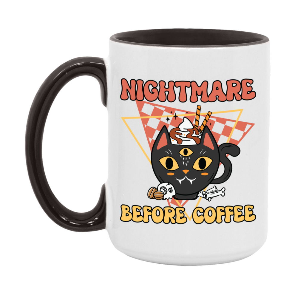Funny Halloween Coffee Mug, White Ceramic Halloween Coffee Cup 11Oz Or 15Oz