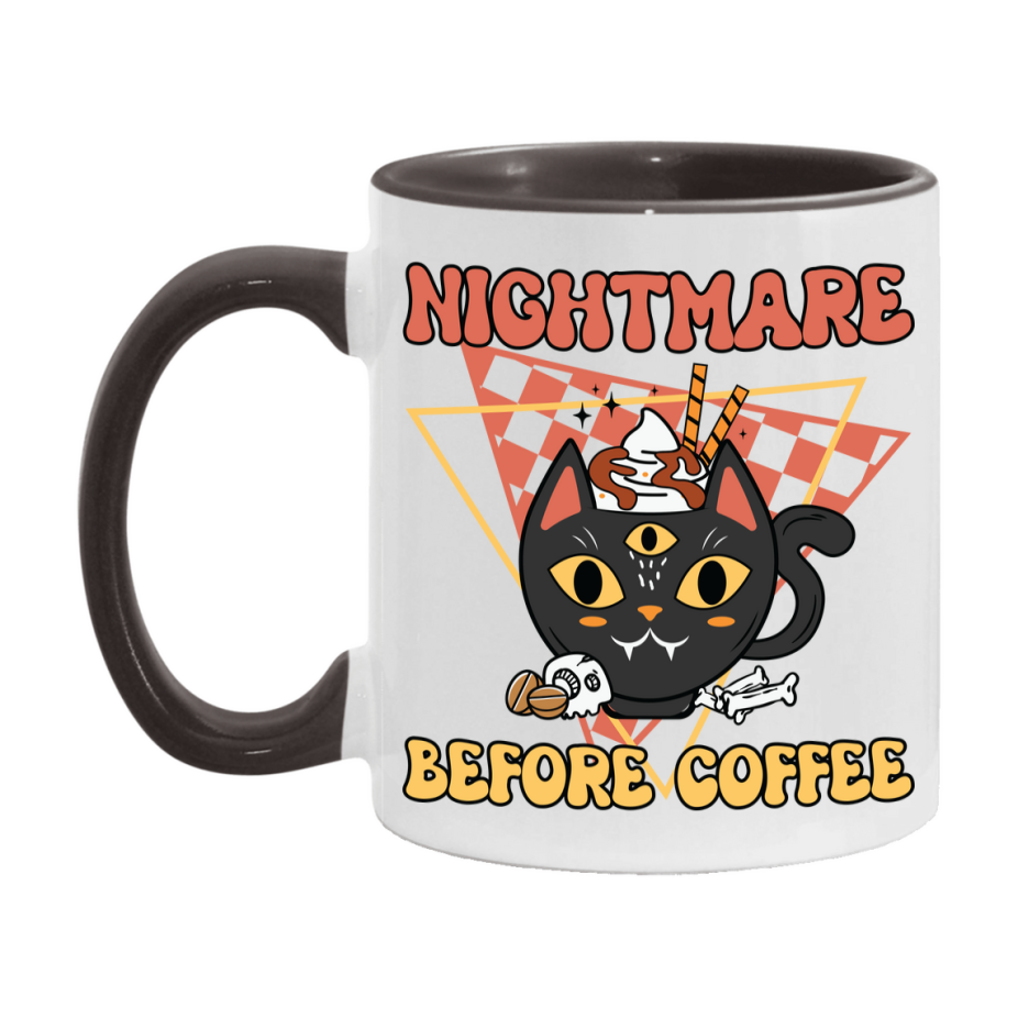 Funny Halloween Coffee Mug, White Ceramic Halloween Coffee Cup 11Oz Or 15Oz