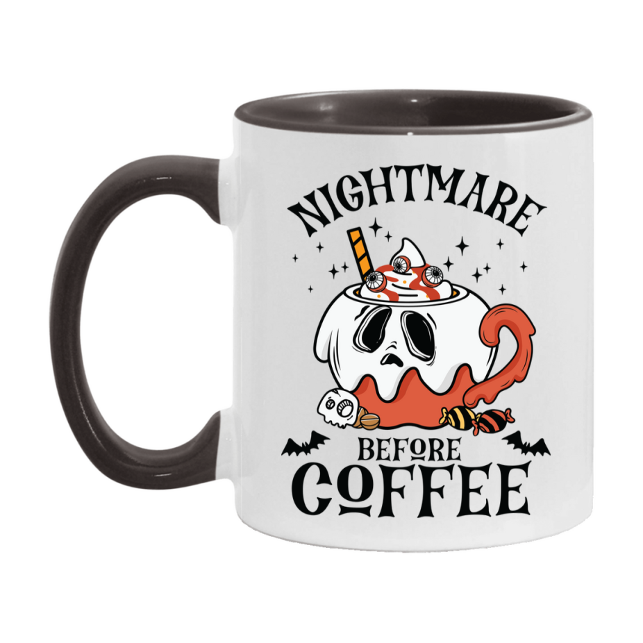 Funny Halloween Coffee Mug, White Ceramic Halloween Coffee Cup 11Oz Or 15Oz