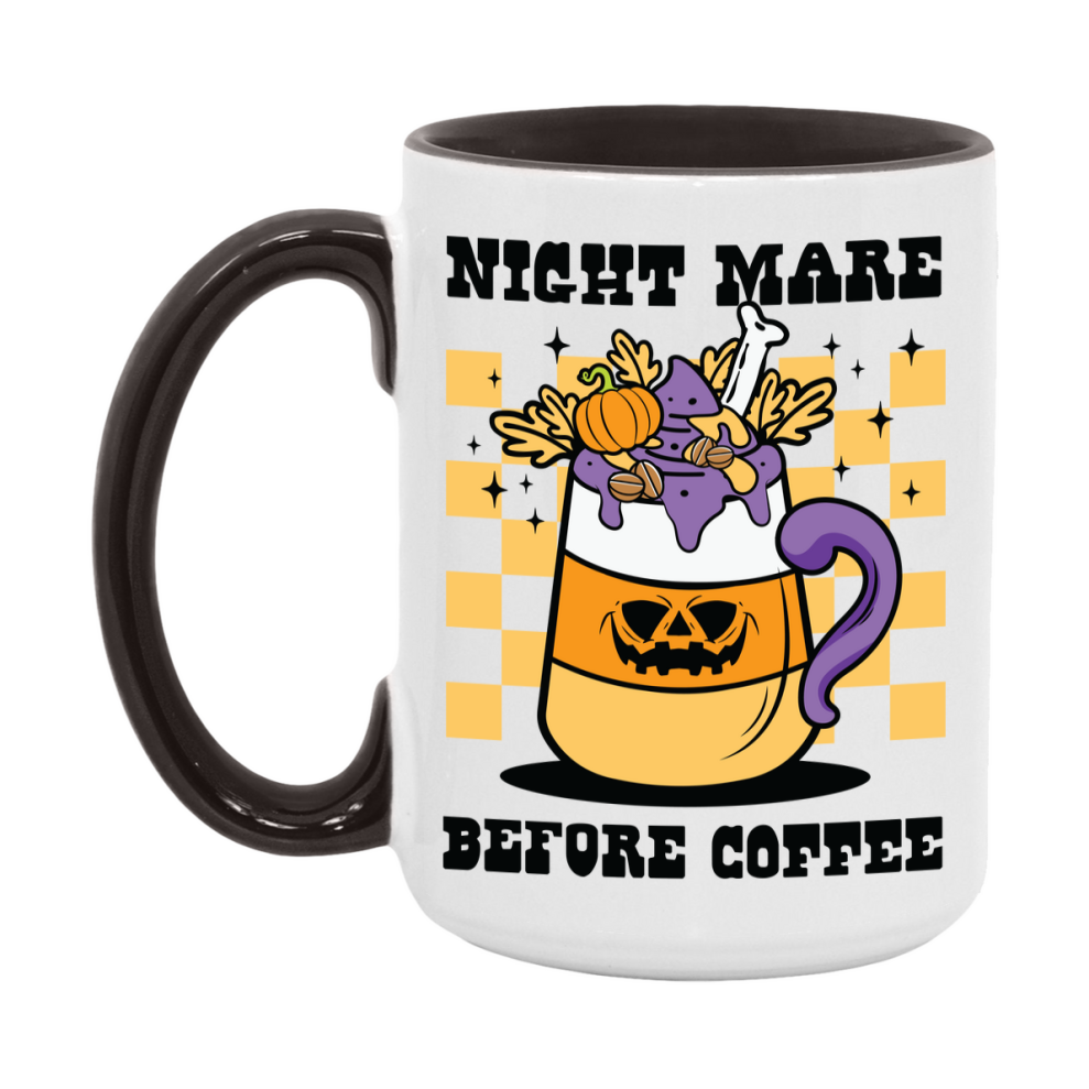 Funny Halloween Coffee Mug, White Ceramic Halloween Coffee Cup 11Oz Or 15Oz