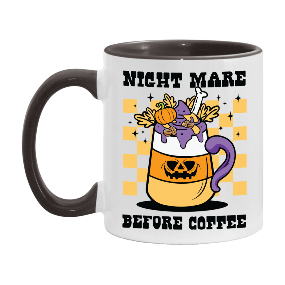 Funny Halloween Coffee Mug, White Ceramic Halloween Coffee Cup 11Oz Or 15Oz