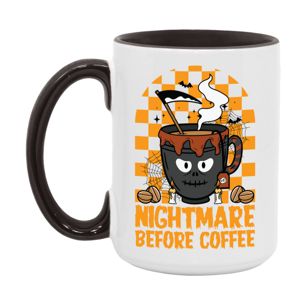 Funny Halloween Coffee Mug, White Ceramic Halloween Coffee Cup 11Oz Or 15Oz