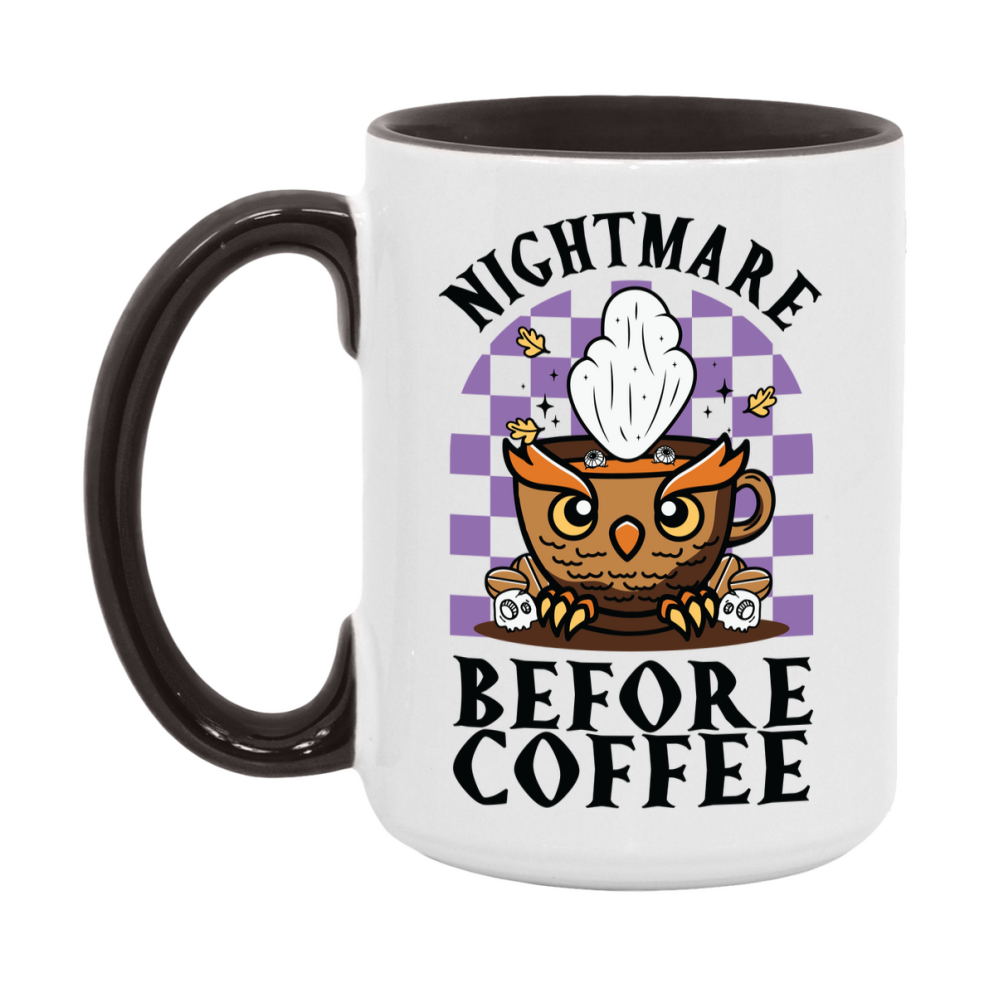 Funny Halloween Coffee Mug, White Ceramic Halloween Coffee Cup 11Oz Or 15Oz