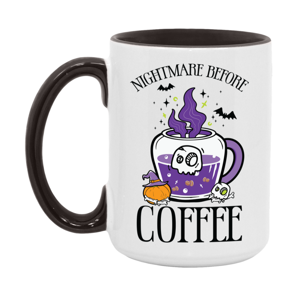 Funny Halloween Coffee Mug, White Ceramic Halloween Coffee Cup 11Oz Or 15Oz
