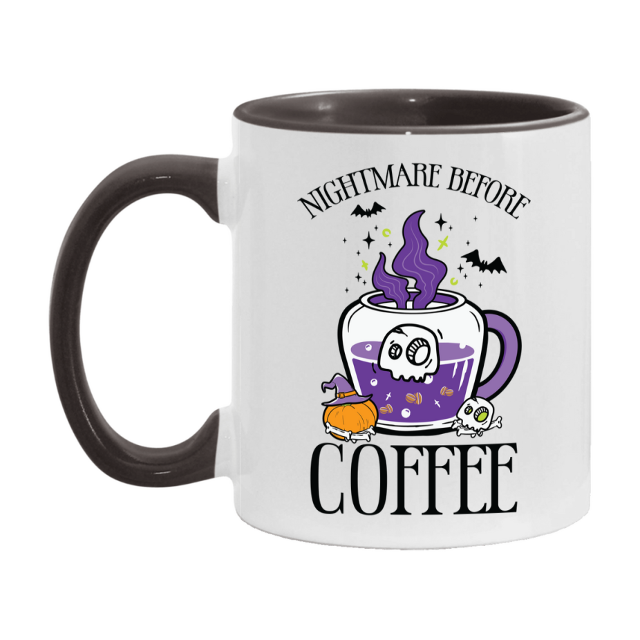 Funny Halloween Coffee Mug, White Ceramic Halloween Coffee Cup 11Oz Or 15Oz