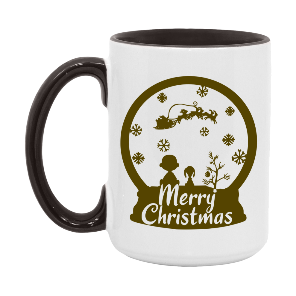Peanuts Gang Christmas Mug, Snoopy Charlie Brown Holiday Coffee Cup, Ceramic Christmas Mug 11Oz Or 15Oz