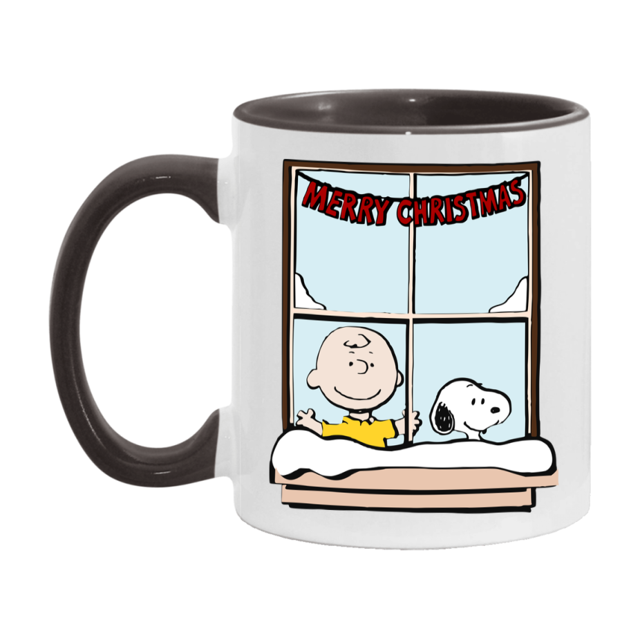 Peanuts Gang Christmas Mug, Snoopy Charlie Brown Holiday Coffee Cup, Ceramic Christmas Mug 11Oz Or 15Oz