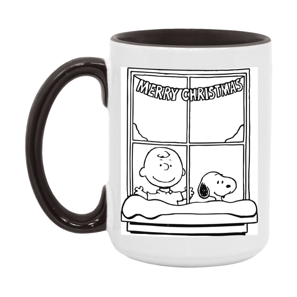 Peanuts Gang Christmas Mug, Snoopy Charlie Brown Holiday Coffee Cup, Ceramic Christmas Mug 11Oz Or 15Oz