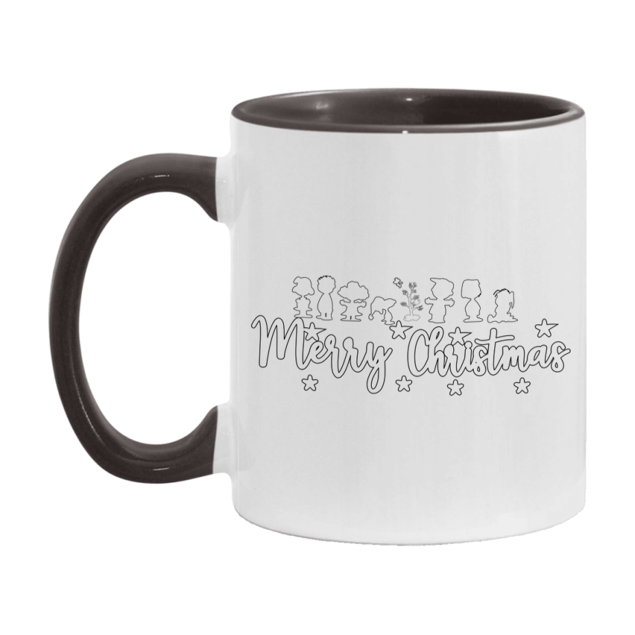 Peanuts Gang Christmas Mug, Snoopy Charlie Brown Holiday Coffee Cup, Ceramic Christmas Mug 11Oz Or 15Oz