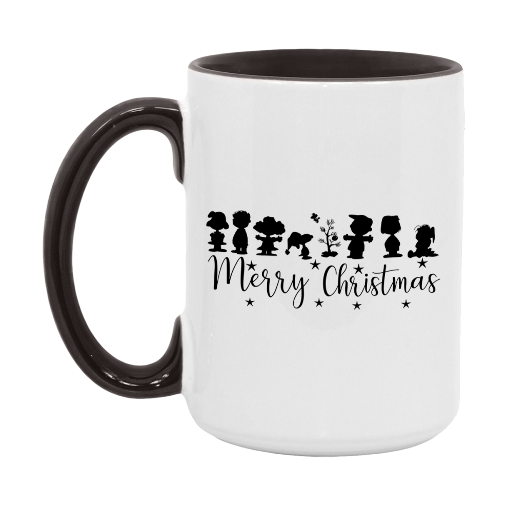Peanuts Gang Christmas Mug, Snoopy Charlie Brown Holiday Coffee Cup, Ceramic Christmas Mug 11Oz Or 15Oz