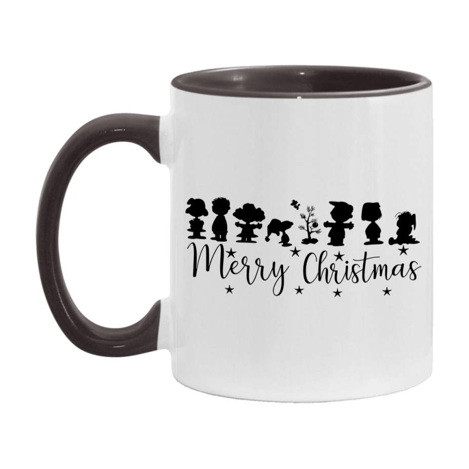 Peanuts Gang Christmas Mug, Snoopy Charlie Brown Holiday Coffee Cup, Ceramic Christmas Mug 11Oz Or 15Oz