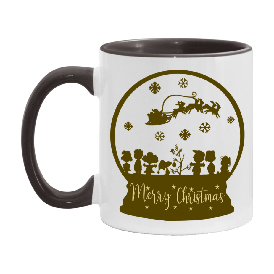 Peanuts Gang Christmas Mug, Snoopy Charlie Brown Holiday Coffee Cup, Ceramic Christmas Mug 11Oz Or 15Oz