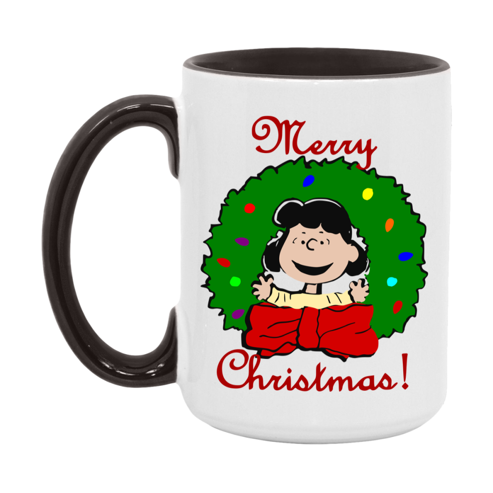 Peanuts Gang Christmas Mug, Snoopy Charlie Brown Holiday Coffee Cup, Ceramic Christmas Mug 11Oz Or 15Oz