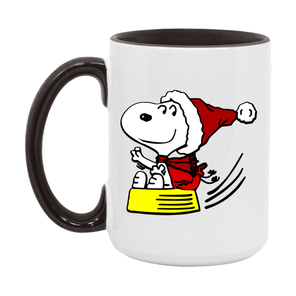 Peanuts Gang Christmas Mug, Snoopy Charlie Brown Holiday Coffee Cup, Ceramic Christmas Mug 11Oz Or 15Oz