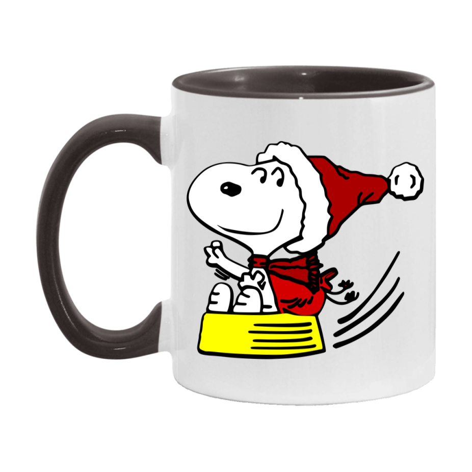 Peanuts Gang Christmas Mug, Snoopy Charlie Brown Holiday Coffee Cup, Ceramic Christmas Mug 11Oz Or 15Oz