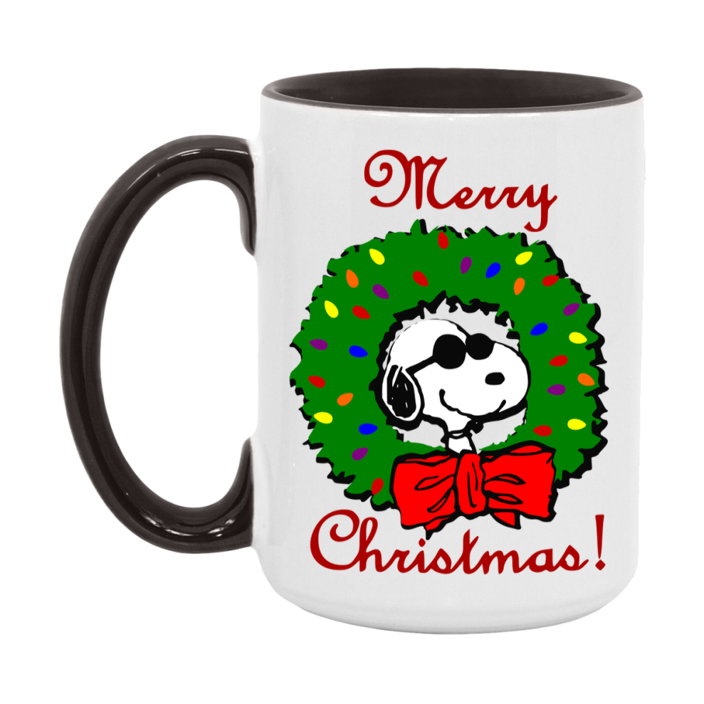 Peanuts Gang Christmas Mug, Snoopy Charlie Brown Holiday Coffee Cup, Ceramic Christmas Mug 11Oz Or 15Oz