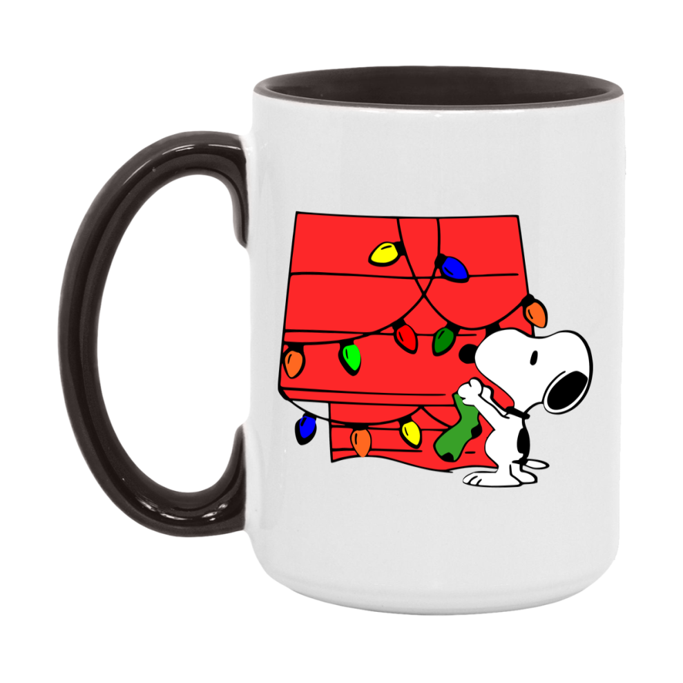 Peanuts Gang Christmas Mug, Snoopy Charlie Brown Holiday Coffee Cup, Ceramic Christmas Mug 11Oz Or 15Oz