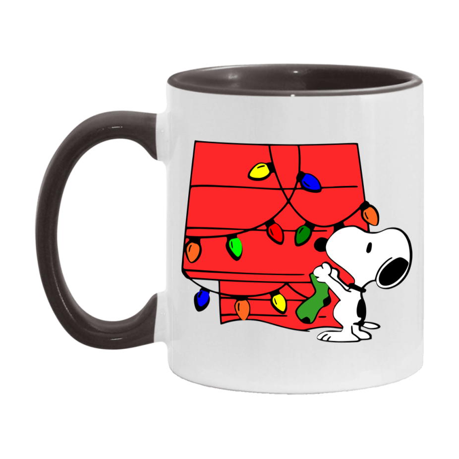 Peanuts Gang Christmas Mug, Snoopy Charlie Brown Holiday Coffee Cup, Ceramic Christmas Mug 11Oz Or 15Oz