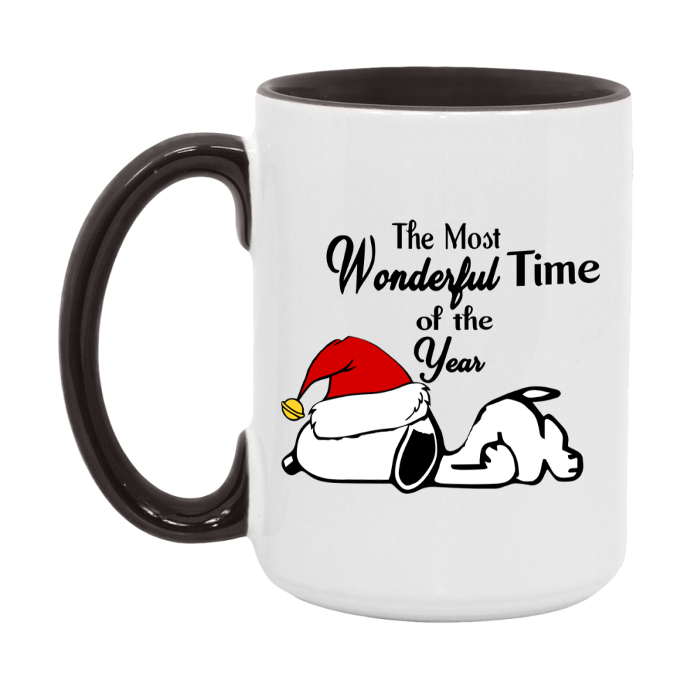 Peanuts Gang Christmas Mug, Snoopy Charlie Brown Holiday Coffee Cup, Ceramic Christmas Mug 11Oz Or 15Oz