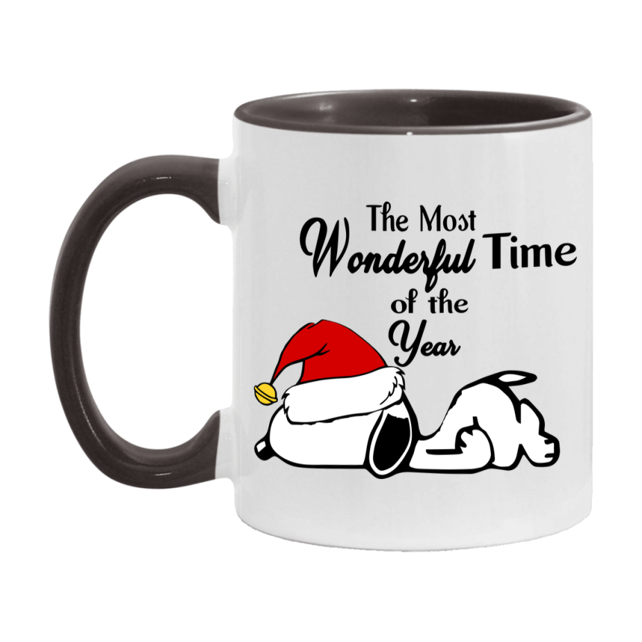 Peanuts Gang Christmas Mug, Snoopy Charlie Brown Holiday Coffee Cup, Ceramic Christmas Mug 11Oz Or 15Oz