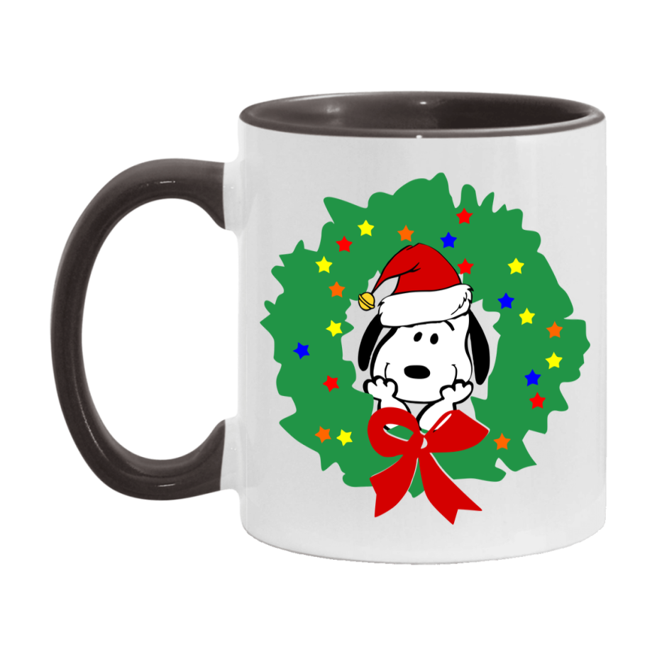 Peanuts Gang Christmas Mug, Snoopy Charlie Brown Holiday Coffee Cup, Ceramic Christmas Mug 11Oz Or 15Oz