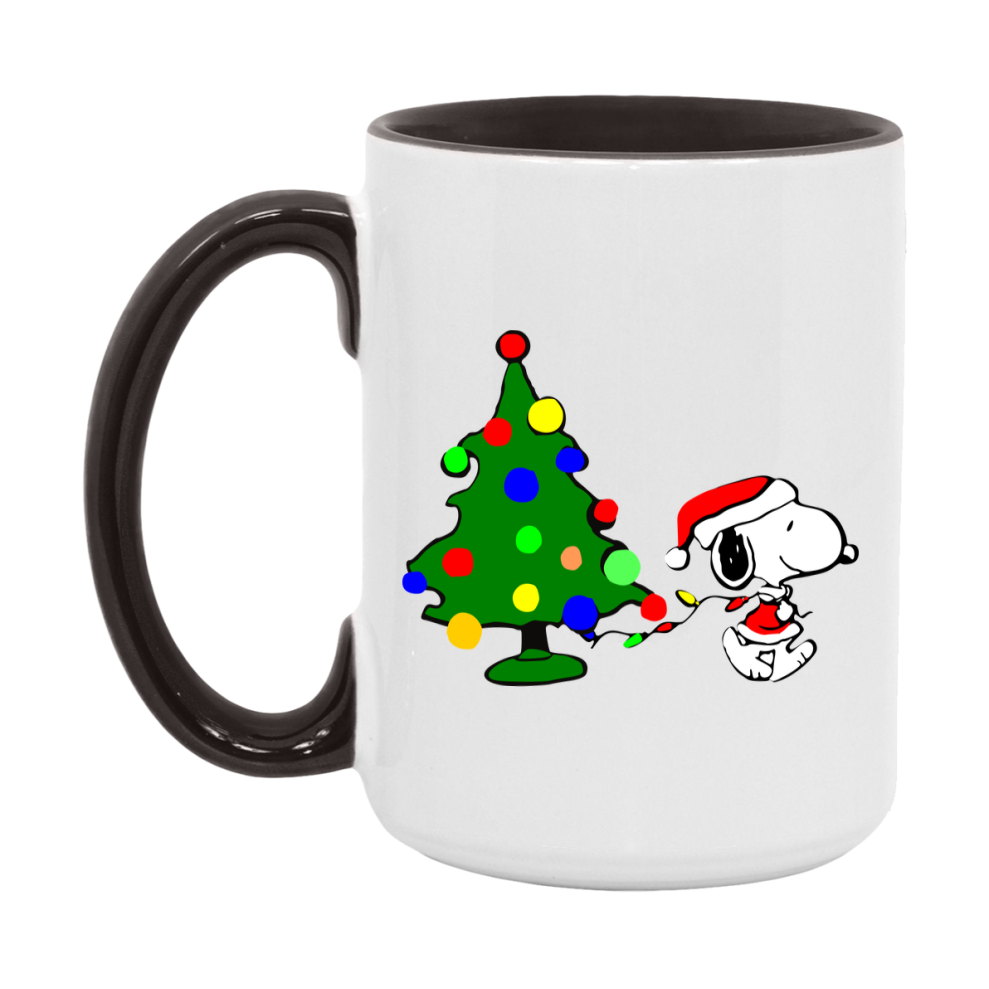 Peanuts Gang Christmas Mug, Snoopy Charlie Brown Holiday Coffee Cup, Ceramic Christmas Mug 11Oz Or 15Oz