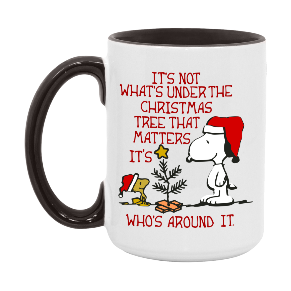 Peanuts Gang Christmas Mug, Snoopy Charlie Brown Holiday Coffee Cup, Ceramic Christmas Mug 11Oz Or 15Oz