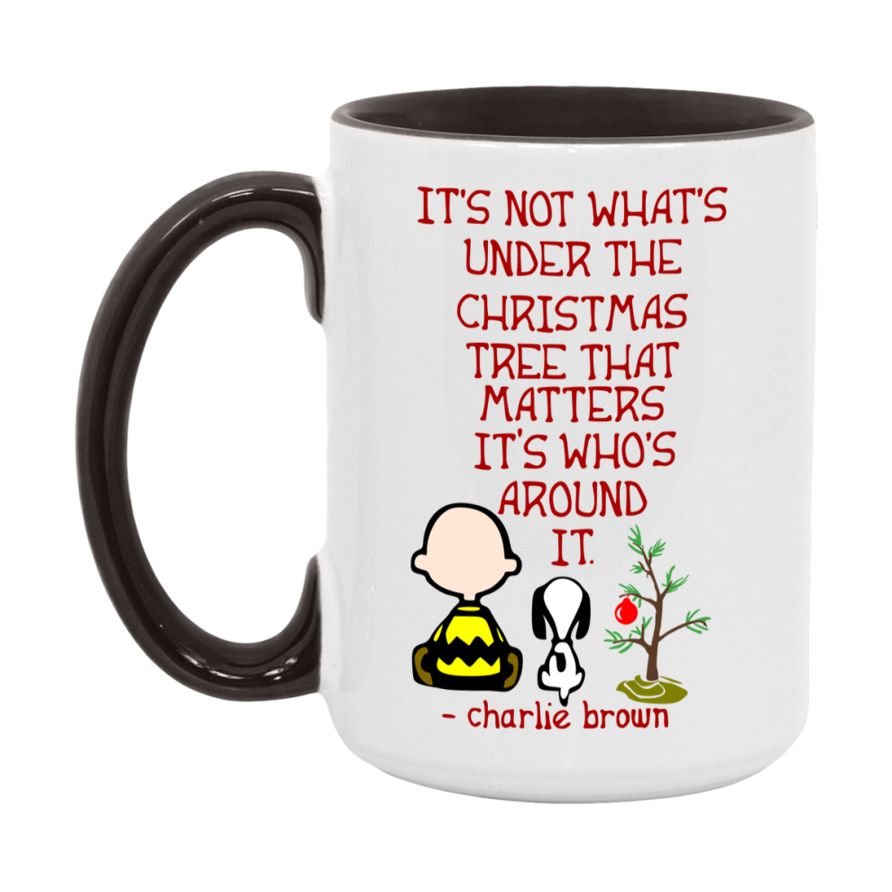 Peanuts Gang Christmas Mug, Snoopy Charlie Brown Holiday Coffee Cup, Ceramic Christmas Mug 11Oz Or 15Oz