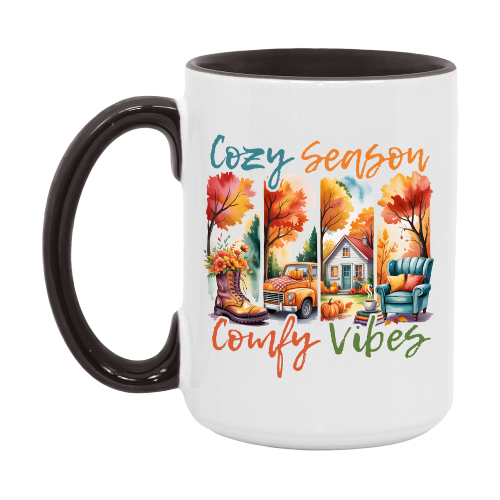 In Love With Fall Coffee Mug, Cozy Cute Autumn Coffee Cup, 11Oz Or 15Oz White Ceramic Mug
