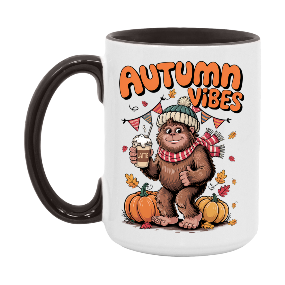 In Love With Fall Coffee Mug, Cozy Cute Autumn Coffee Cup, 11Oz Or 15Oz White Ceramic Mug