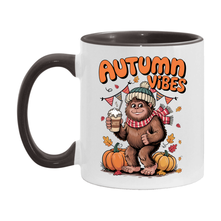 In Love With Fall Coffee Mug, Cozy Cute Autumn Coffee Cup, 11Oz Or 15Oz White Ceramic Mug