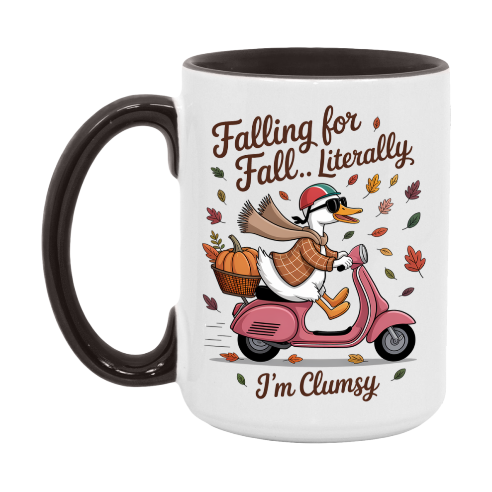 In Love With Fall Coffee Mug, Cozy Cute Autumn Coffee Cup, 11Oz Or 15Oz White Ceramic Mug