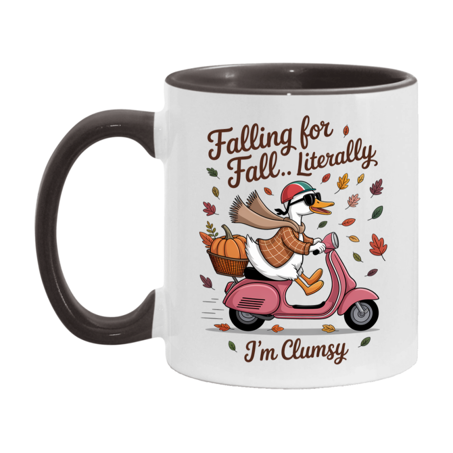In Love With Fall Coffee Mug, Cozy Cute Autumn Coffee Cup, 11Oz Or 15Oz White Ceramic Mug