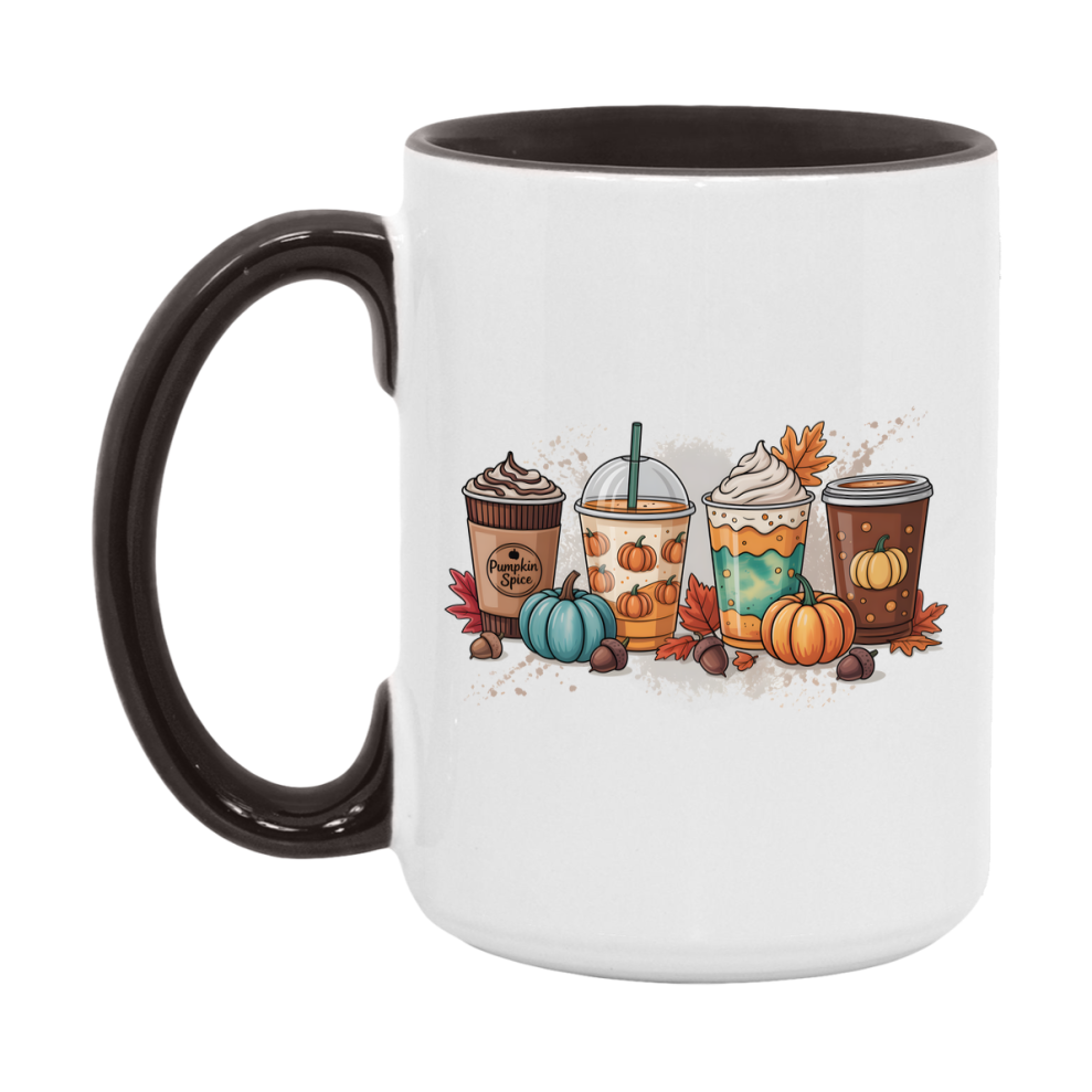In Love With Fall Coffee Mug, Cozy Cute Autumn Coffee Cup, 11Oz Or 15Oz White Ceramic Mug