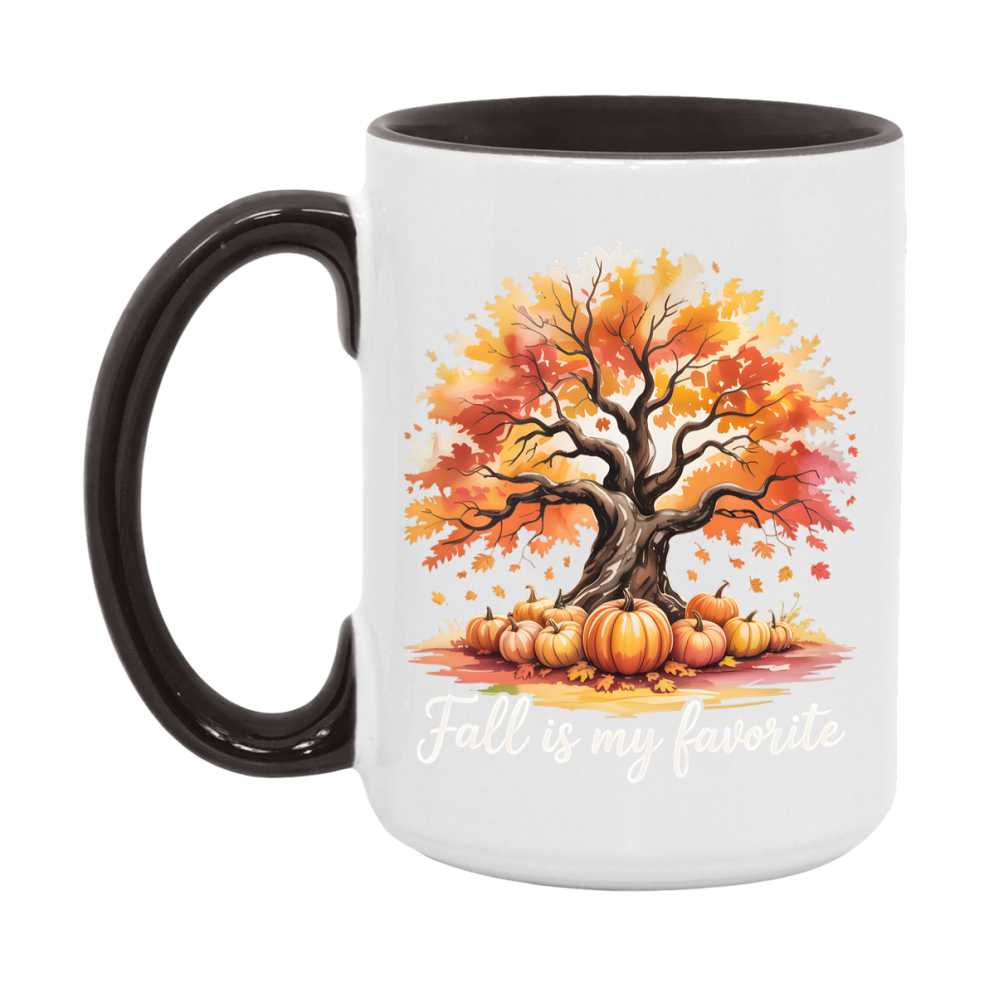 In Love With Fall Coffee Mug, Cozy Cute Autumn Coffee Cup, 11Oz Or 15Oz White Ceramic Mug