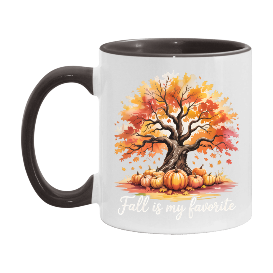 In Love With Fall Coffee Mug, Cozy Cute Autumn Coffee Cup, 11Oz Or 15Oz White Ceramic Mug