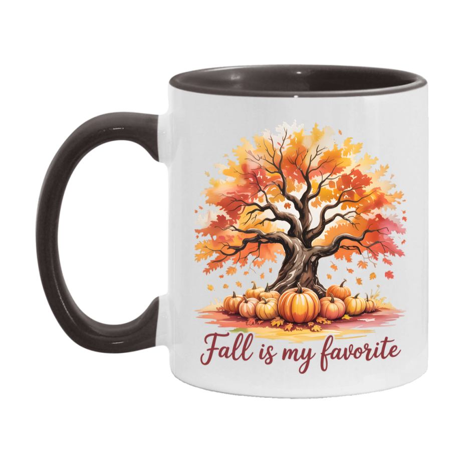 In Love With Fall Coffee Mug, Cozy Cute Autumn Coffee Cup, 11Oz Or 15Oz White Ceramic Mug