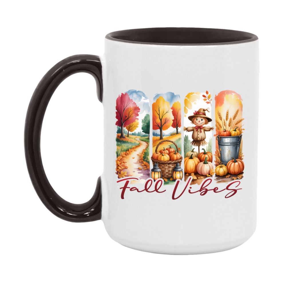In Love With Fall Coffee Mug, Cozy Cute Autumn Coffee Cup, 11Oz Or 15Oz White Ceramic Mug