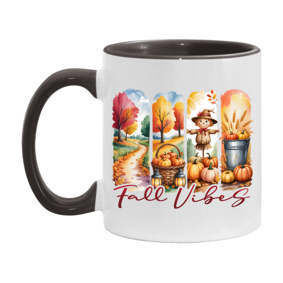 In Love With Fall Coffee Mug, Cozy Cute Autumn Coffee Cup, 11Oz Or 15Oz White Ceramic Mug