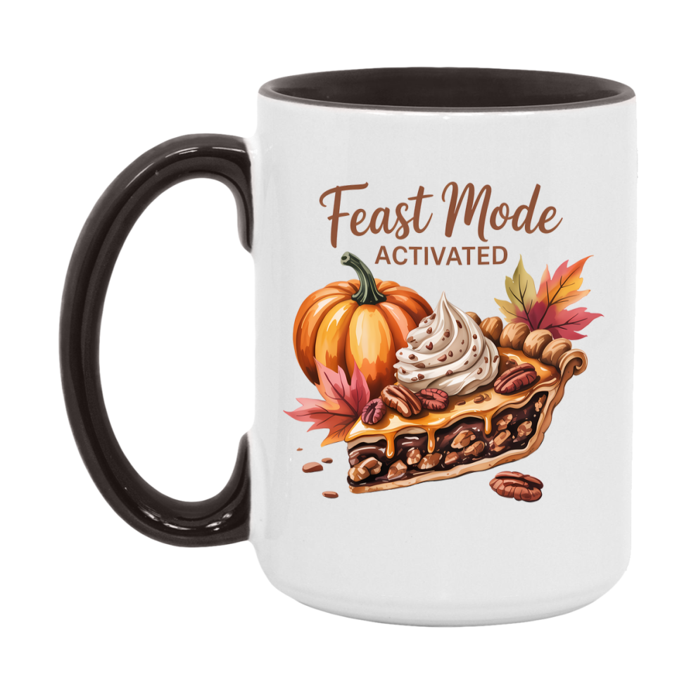 In Love With Fall Coffee Mug, Cozy Cute Autumn Coffee Cup, 11Oz Or 15Oz White Ceramic Mug